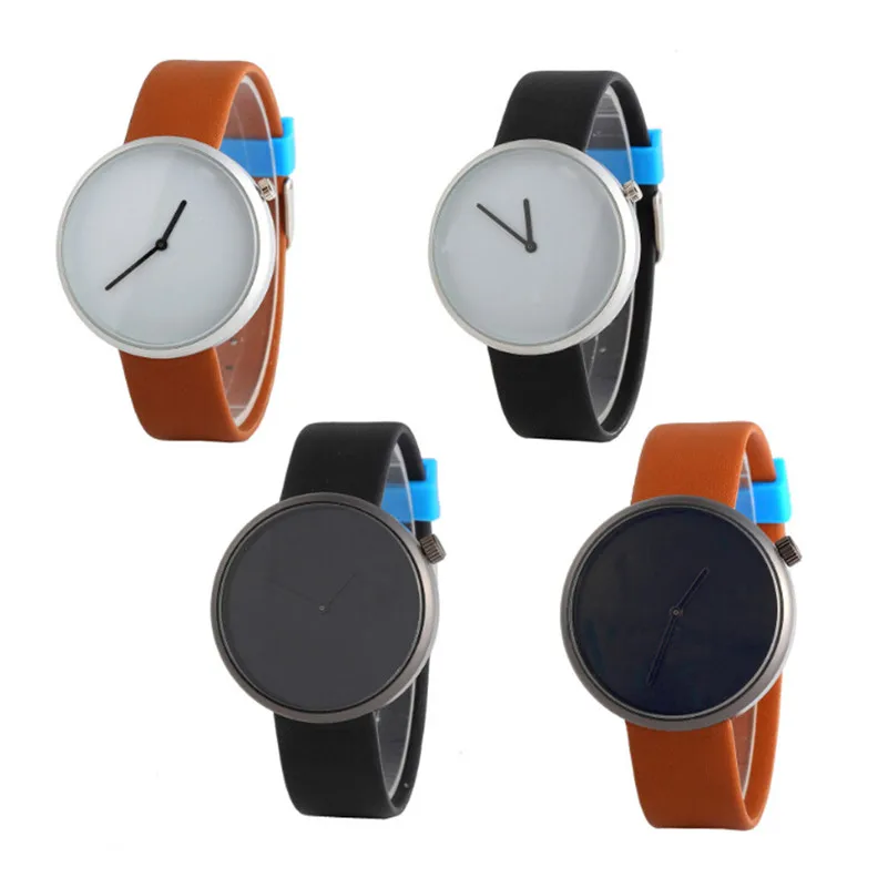 New Listing Men's watches are fashionable Bright Color Belt Clock Leather band Men's Quartz Business Watch Relojes Masculino M22 (4)