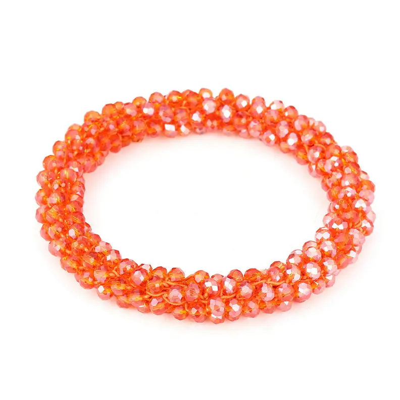 Bohemian Crystal Beaded Stretch Bracelet for Women - Vintage Boho Party Jewelry