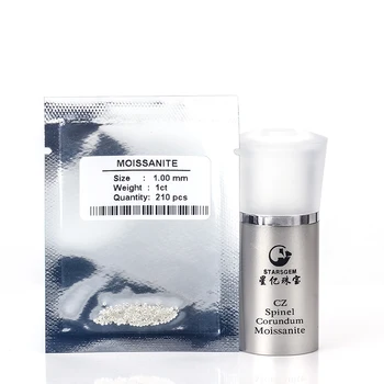 

1ct/pack small size Test positive 1.0mm GH round shape brilliant cut loose moissanites gemstones for jewelry making