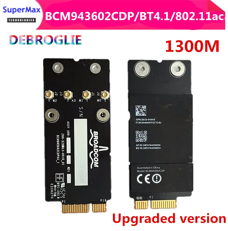

2015 year A1418 A1419 BCM943602CDP Bluetooth 4.1 1300M 2.4&5G wifi card BCM94360CD Upgraded version