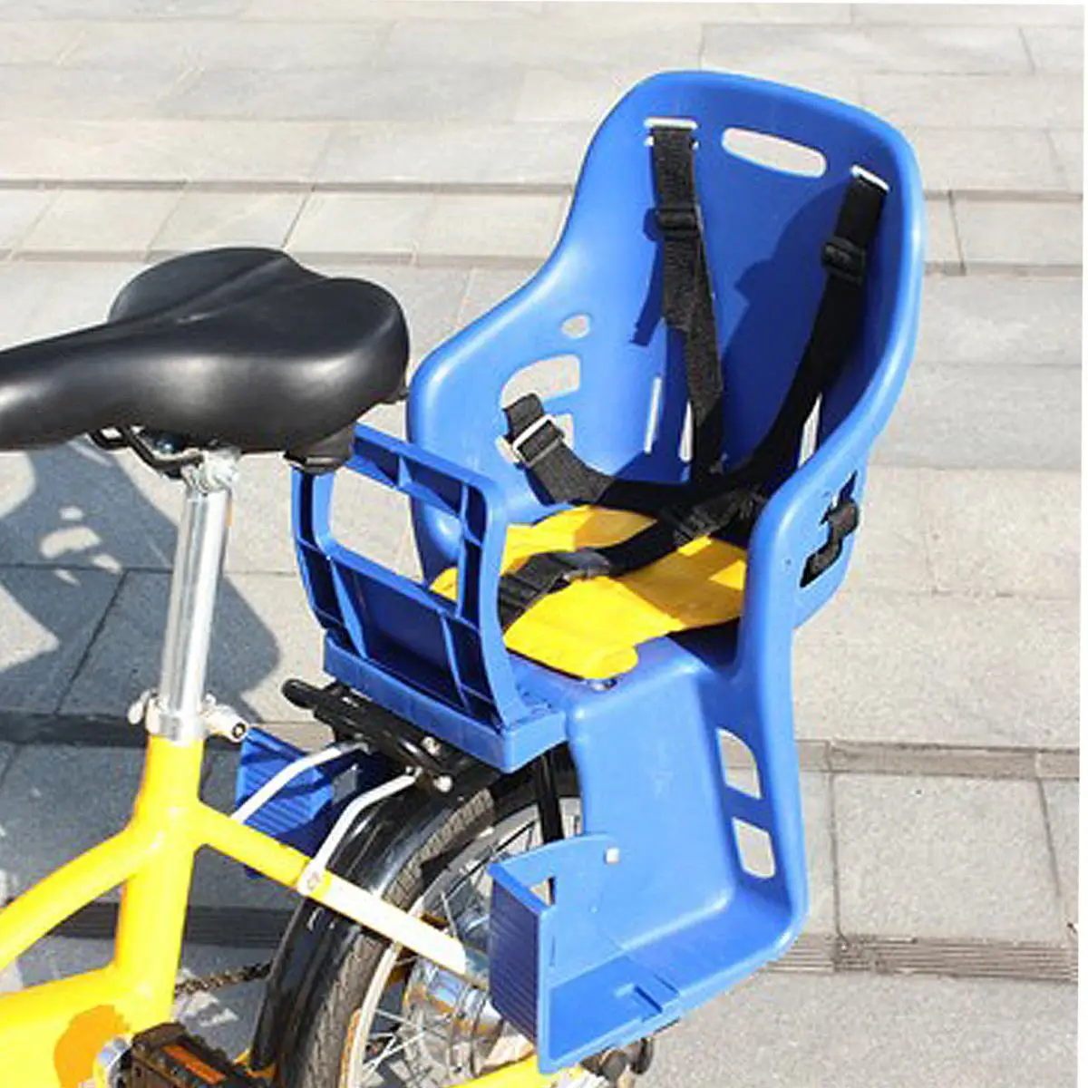 Велосипедное Сиденье для детей, детское велосипедное седло на заднем сиденье с подлокотником/ремень безопасности/задняя подножка, велосипедная коляска