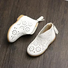 Дышащая детская обувь; летние тонкие туфли на плоской подошве с перфорацией для девочек; Новинка года; стильная обувь с бахромой; Zapatos;# YL3