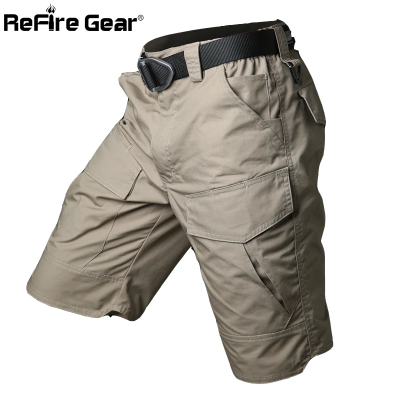 Pantalones militares de algodón para hombre, Shorts de carga tácticos impermeables, de camuflaje con bolsillos, informales|cargo shorts|cargo shorts men camouflaged - AliExpress