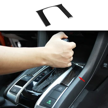 

100% Real Carbon Fiber Shift Inner Gear Cover Panel Trim For Honda Civic 16-2017