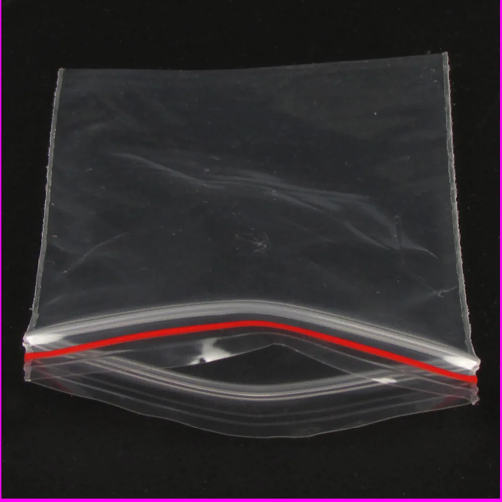 100Pcs 6X8CM Zip Lock Bags Clear Poly Bag Reclosable Plastic Small