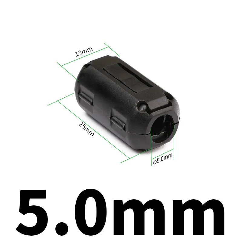 5PCS/Lot Clip-On Ferrite Ring Core Noise Suppressor For EMI RFI Clip Cable Active Components Filters