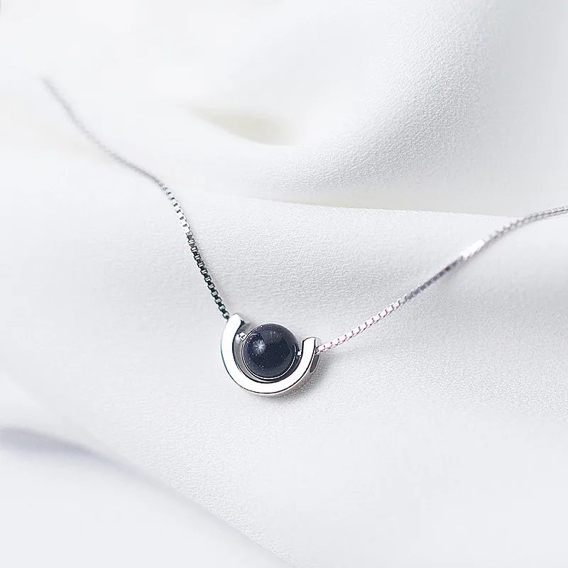 

Unique Design Choker Personality Stone Pendant Necklaces Bohemia 925 Sterling Silver Fine Jewelry For Women Party Gift EW875