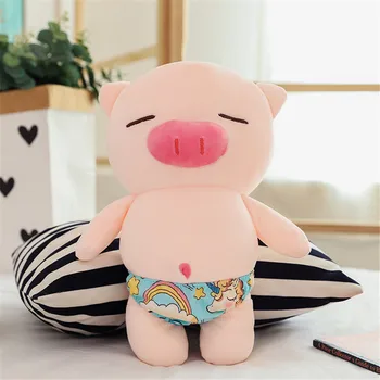 

25/35/50cm Cute Pig Plush with Beach Shorts Toy Stuffed Soft Cartoon Animal Pillow Lovely Christmas Gift for Kids Kawaii Present