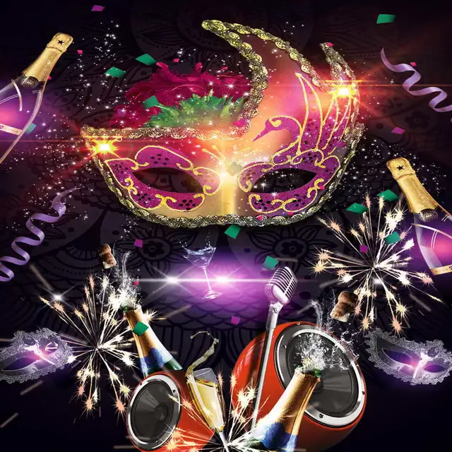 mardi gras puff vinyl