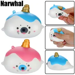 Squishies очаровательны Narwhal мягкими любовь милые очки медведь Ароматизированная подвеска замедлить рост фруктов Ароматические Squeeze снятие