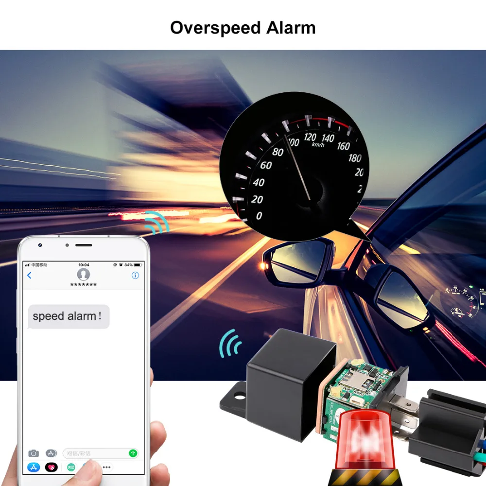 Car Relays GPS Tracker Car Shock Alarm GPS GSM Locator Tracking Device Remote Control Anti-theft Monitoring Cut Off Oil Power