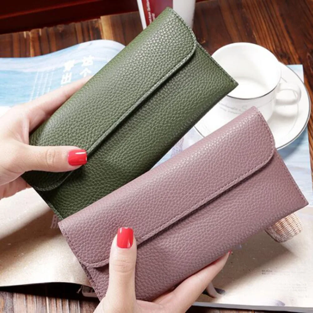 

Best Sale Long Women Purses Fashion Coin Purse Card Holder Wallet Female Clutch Money Bag PU Leather Wallets Carteras Mujer