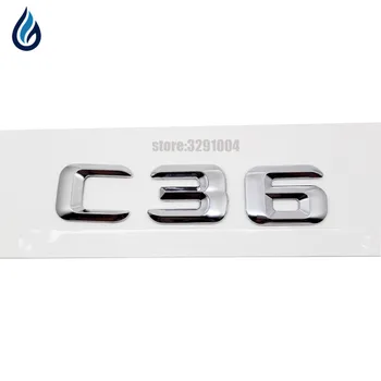 

Car Rear Trunk Emblem Lettering Badge Sticker C 36 for Mercedes Benz C Class C36 AMG w204 w203 w211 w210 w212 w205 w124 w163