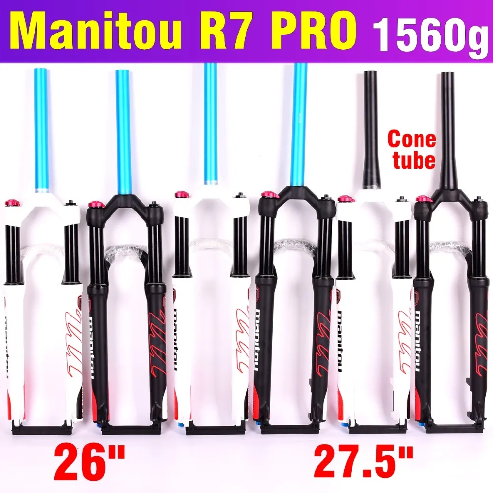 1560g Manitou R7 Pro Bicycle Fork 26 27.5 Mountain MTB air Bike Fork