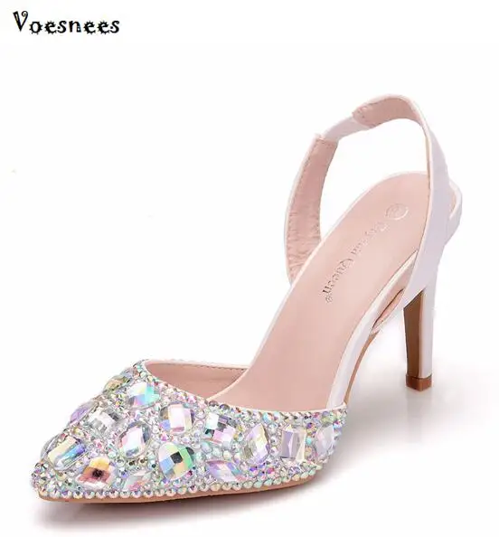 

Women Shoes Sandals Luxury Crystal High Heel 9CM Shoes Stiletto Women Sandals Pumps Diamond Wedding Shoes Ladies Pump Bridesmaid