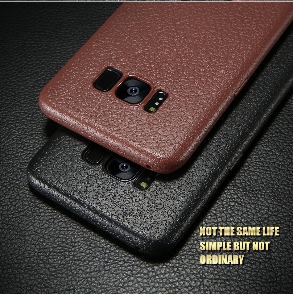 For Samsung Galaxy S8 Plus 360 Full Cover TPU Case Ultra Thin Litchi Pattern YYF (10)