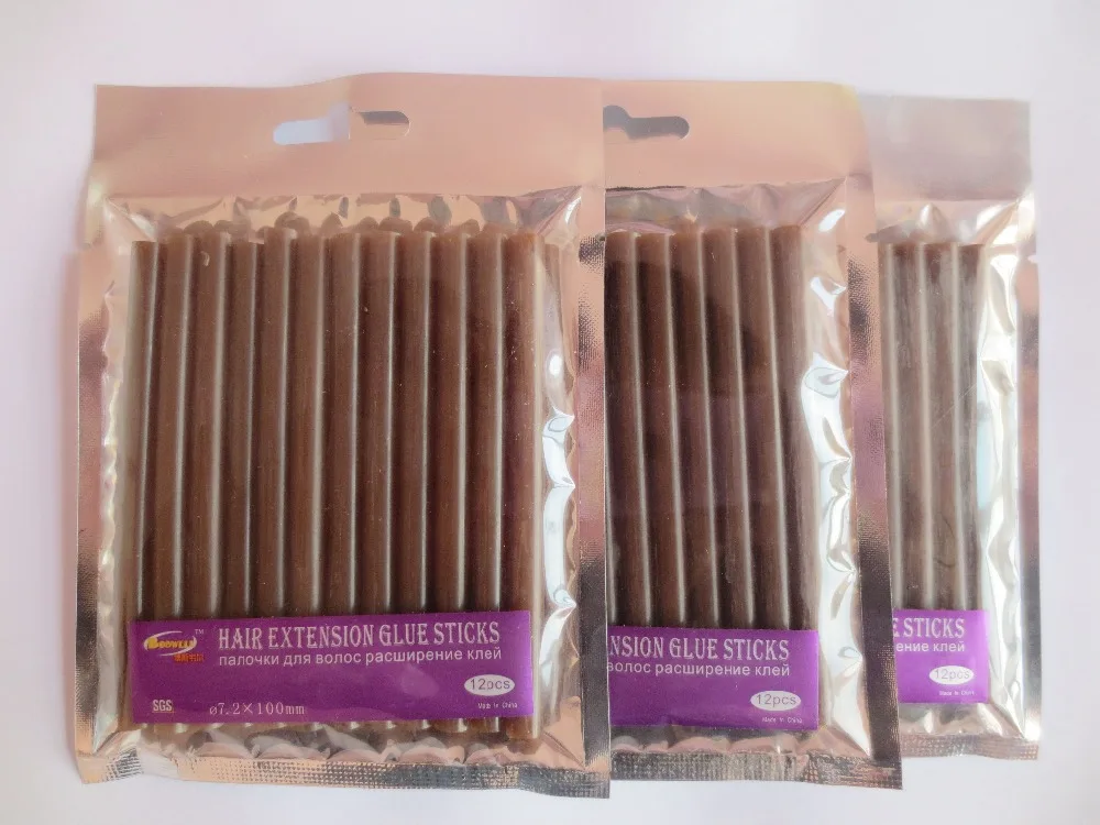 24 PCS/Lot 7.0mm Brown Hot Glue Sticks Hot Melt Glue Stick for hair