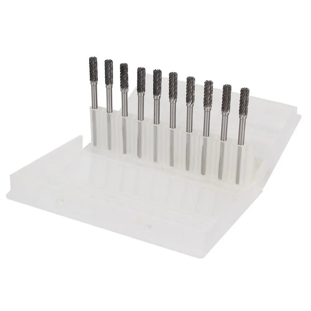 3mm x 4mm Double Cut Cylindrical Tungsten Carbide Bur Rotary File