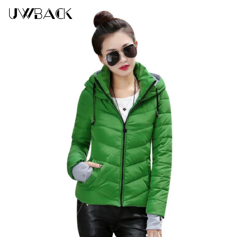 

Uwback Cotton Padded Jacket Women Winter Hooded Parkas Women Warm Thicken Coats Slim Jackets Plus Size , EB569