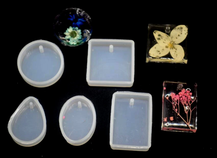 5 шт. силиконовая форма с отверстиями для подвесок|jewelry casting molds|jewelry resin moldsresin jewelry