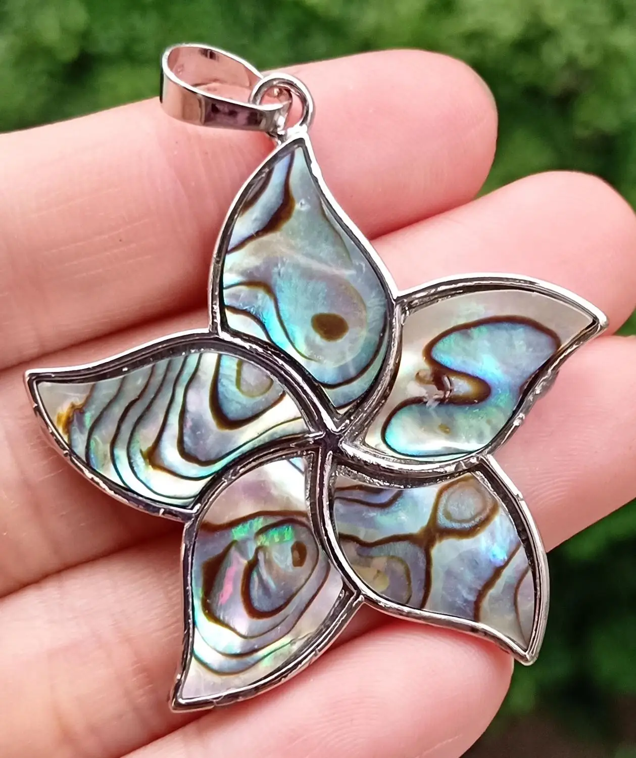 

Natural Abalone Shell Pendant Starfish bead Energy Reiki Healing Amulet L25784