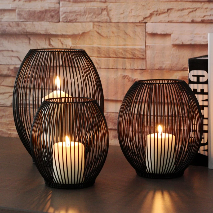 

Hot Metal Hollow Out Candle Holder Articles Candlestick Hanging Lantern Home Decor Gifts FQ-ing