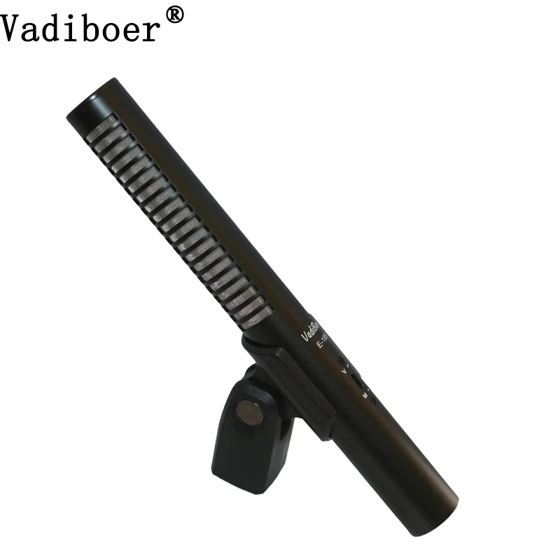 

Vadiboer E185 noise canceling microphone for photography interview recording SLR DV camcorders camera shotgun style microphone
