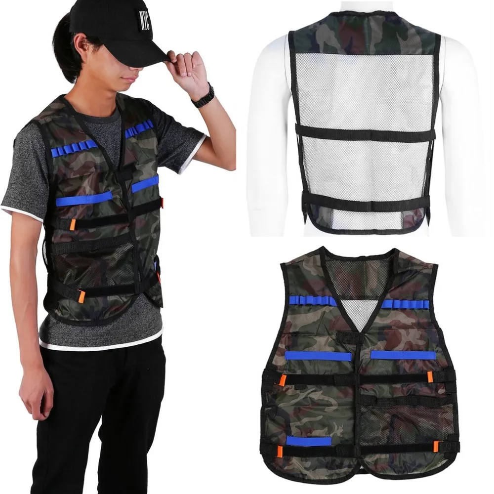 

54*47cm Men Military Tactical Vest Wargame Body Molle Armor Boys Hunting Vest CS Outdoor Jungle Equipment For Nerf Elite Games