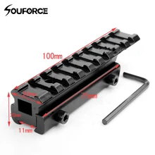 Tactical Rail 11mm to 20mm Dovetail to Weaver Rail Mount Base Adapter Scope Mount Converter for Riflescopes Hunting цена Tactical Rail 11mm to 20mm Dovetail to Weaver Rail Mount Base Adapter Scope Mount Converter for Riflescopes Hunting цены онлайн