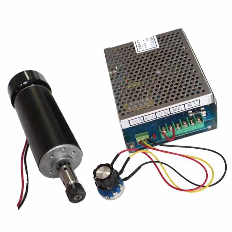 

CNC spindle motor 500w spindle cnc spindle air cooled + Power Supply speed governor