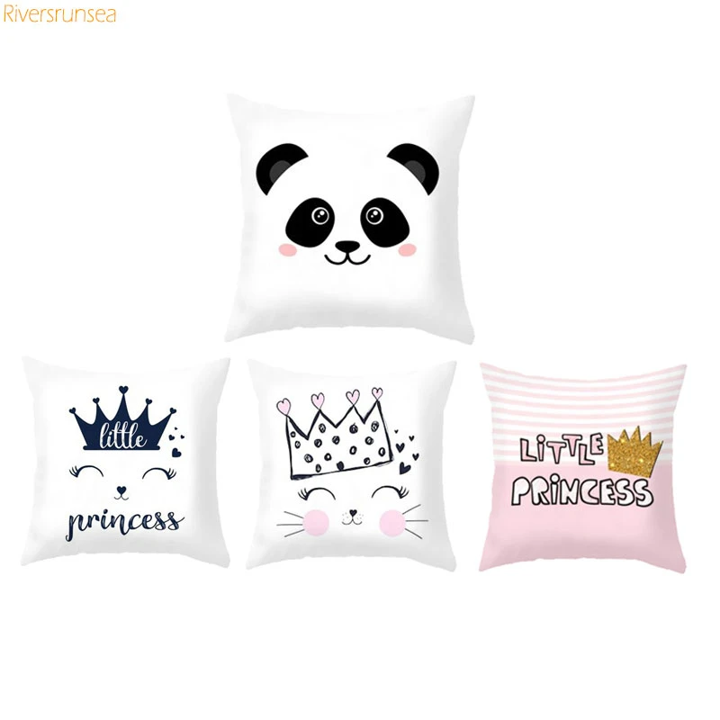Good Qulity Lovely Little Princess Cushion Pillow Decor Kids Cojines  Nordicos Empty Cushion Sweet Crown Nordic Design 45x45cm|Cushion| -  AliExpress