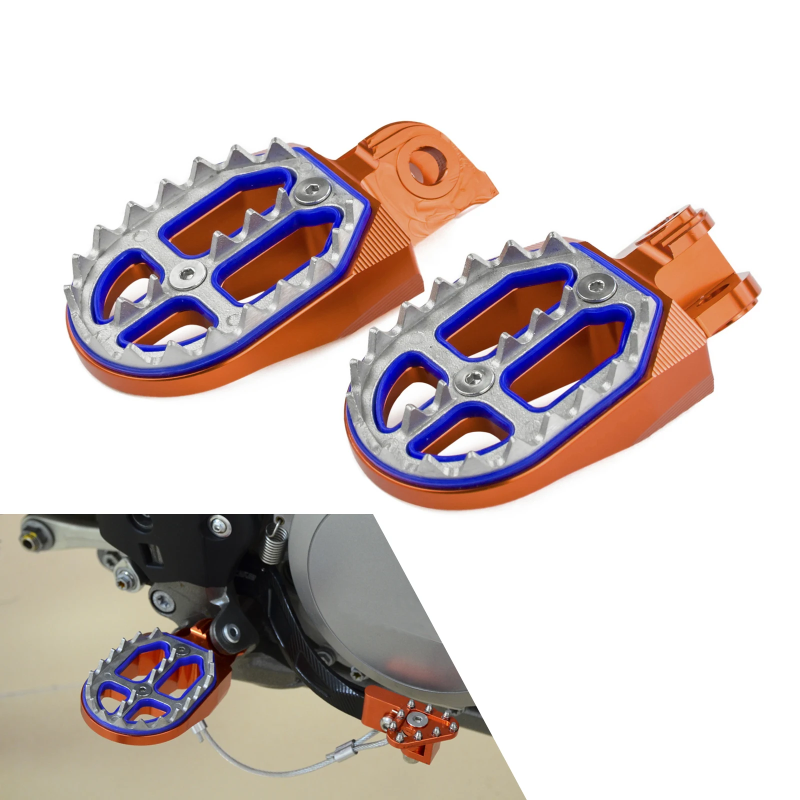 H2CNC подножки для ног Peg Набор педалей Husqvarna TC65 2017 2018 TC85 TC125 TC250 FC250 FC350 FC450 2014 2015 FS450