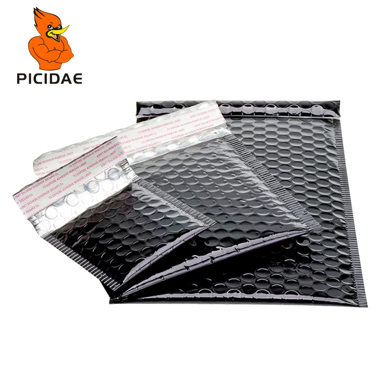 Bubble Aluminum foil Bright black anti-static Matte Mailer bag Packaging waterproof Anti-fall electronic product book clothing