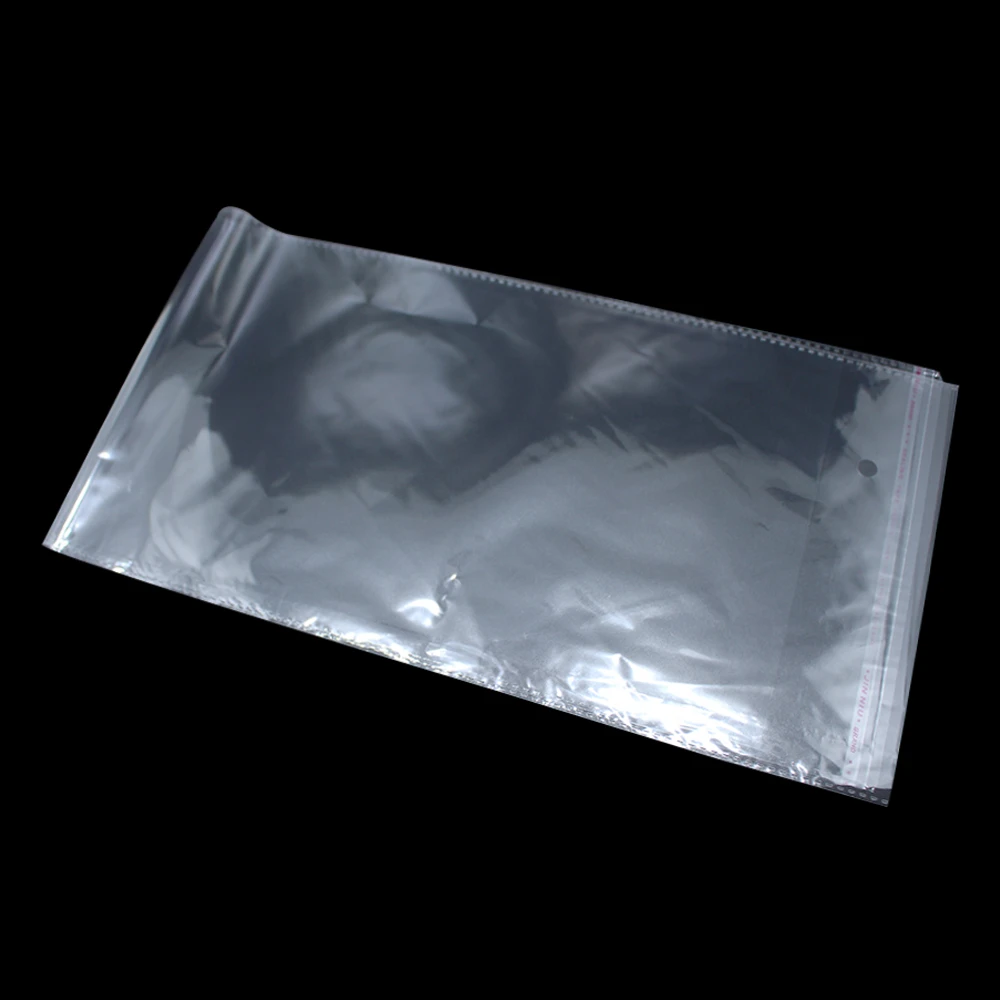 

100 шт./лот самоклеящиеся прозрачные пластиковые пакеты для хранения парика