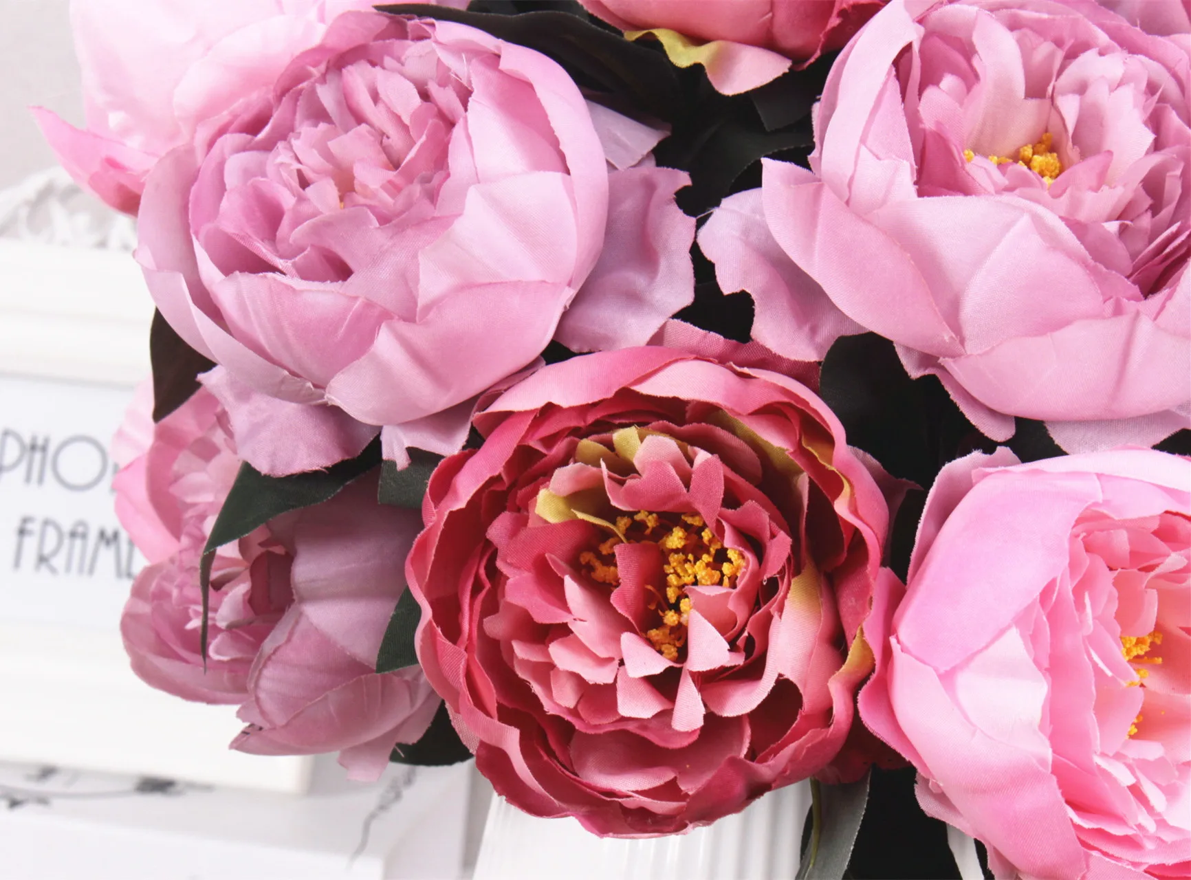 7 голов 42 см искусственные цветы Пион розы Букет гостиная домашний офис сад DIY Декор искусственные цветы 20 цветов