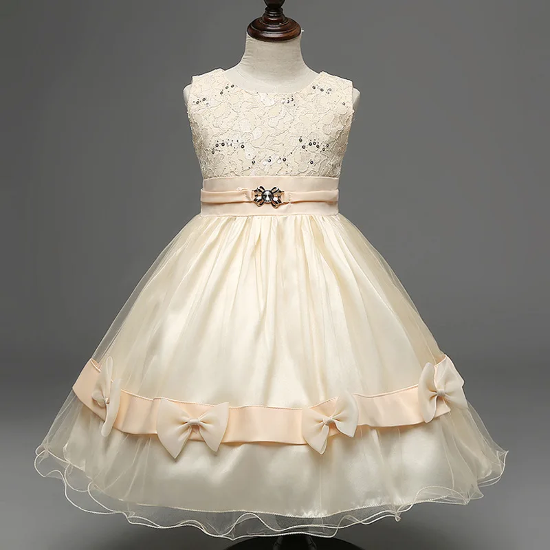 2016 New Kids Party Wedding Wear Girls Dress Brand Designer