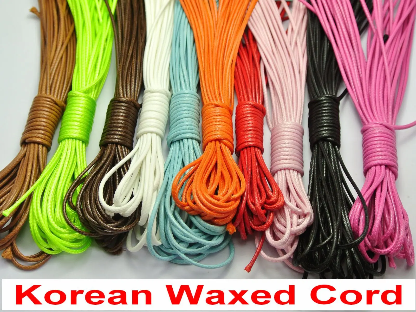 100 Meters Mixed Color Korean Waxed Cord Thread Line 1.5mm for Jewelry