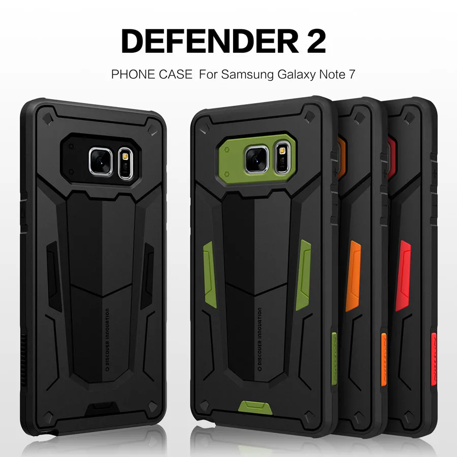 

for Samsung galaxy Note 7 case Nillkin Defender 2 Luxury Note 7 TPU+PC Armor Phone Back Cover For Samsung Note7 Case Shell