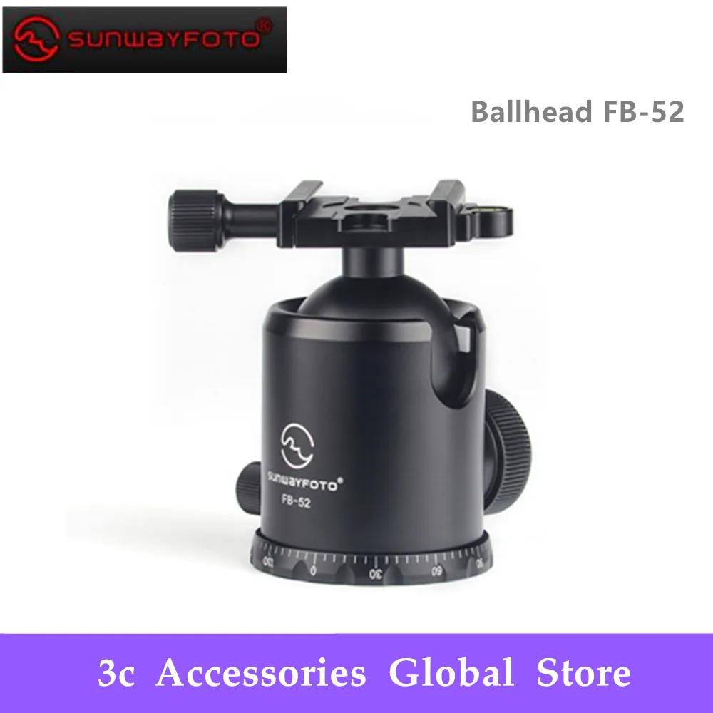 

SUNWAYFOTO FB-52 Ballhead Clamp Type:Screw-knob Clamp Ball Diameter:52mm Max Load:20KG Max Load:20KG