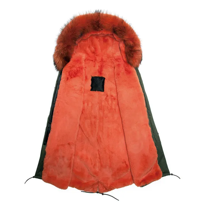 2016 Fahion Fur orange jacket, Real Fur Racoon Coat, Real Fur Coat For Male in Winter