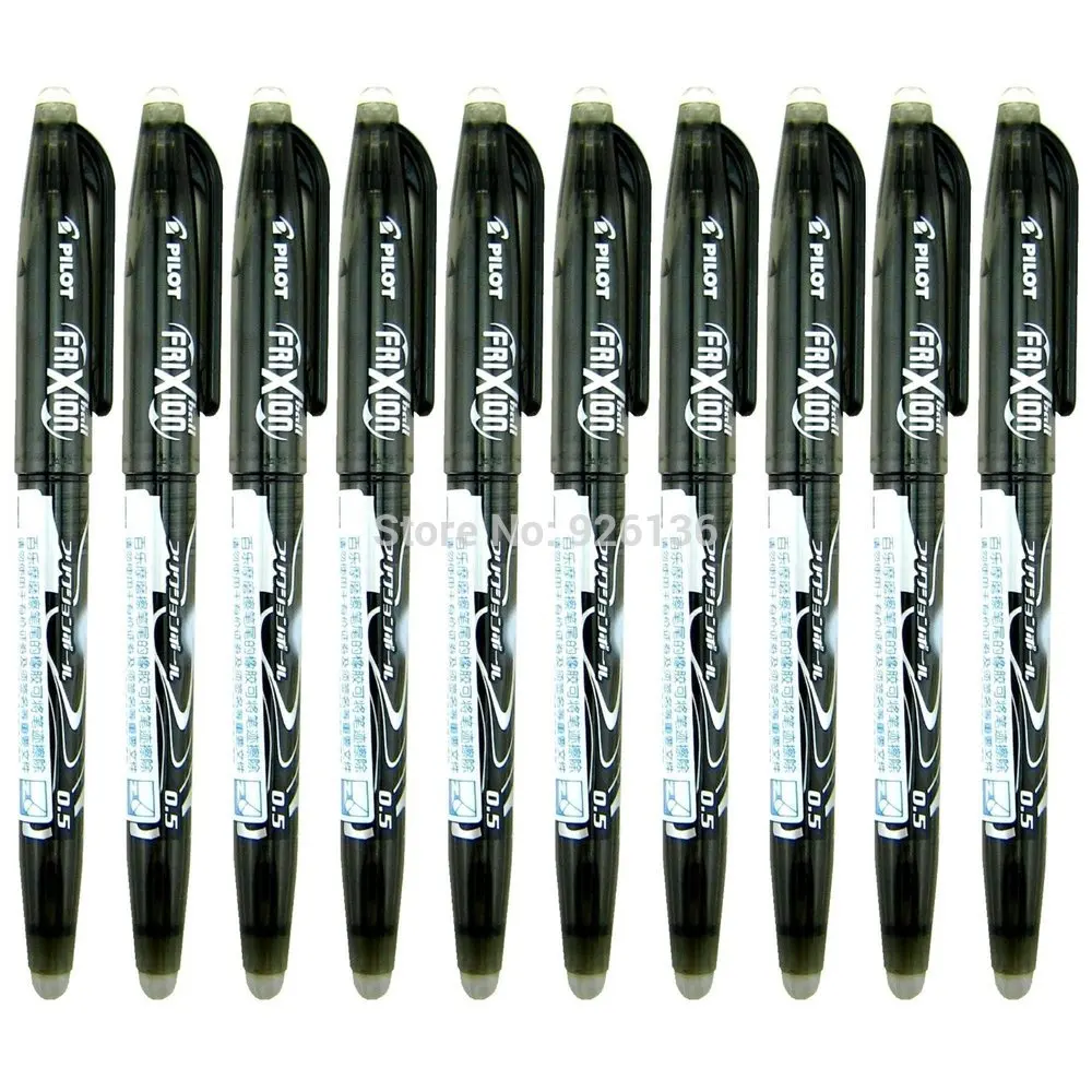 10 шт./упак. пилот Frixion стираемая гелевая ручка 0,5 мм ультратонкая черный Цвет комплект