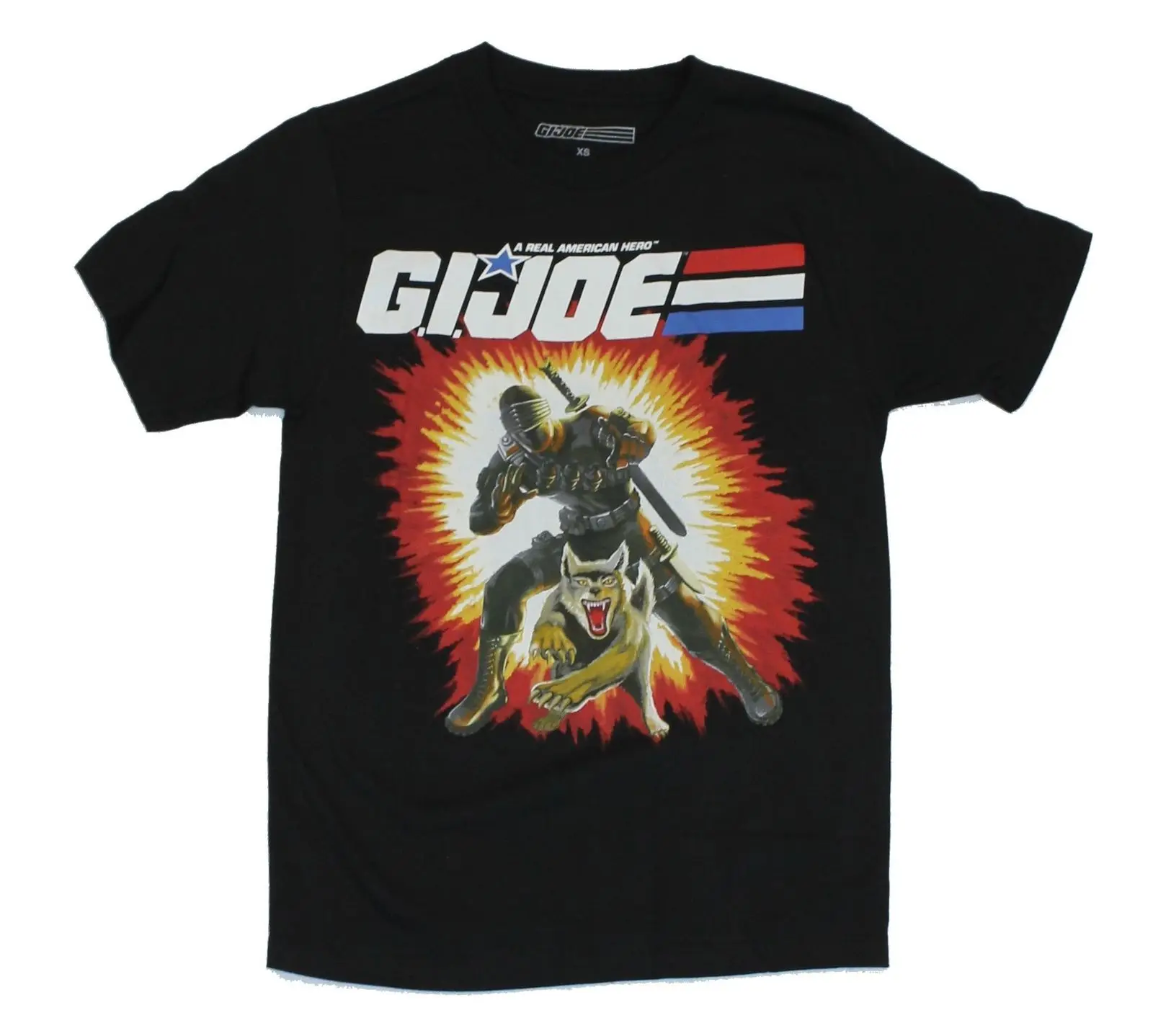 T-shirt G.I. Joe Cobra Commander Logo Détressé - Noir, 100% Coton