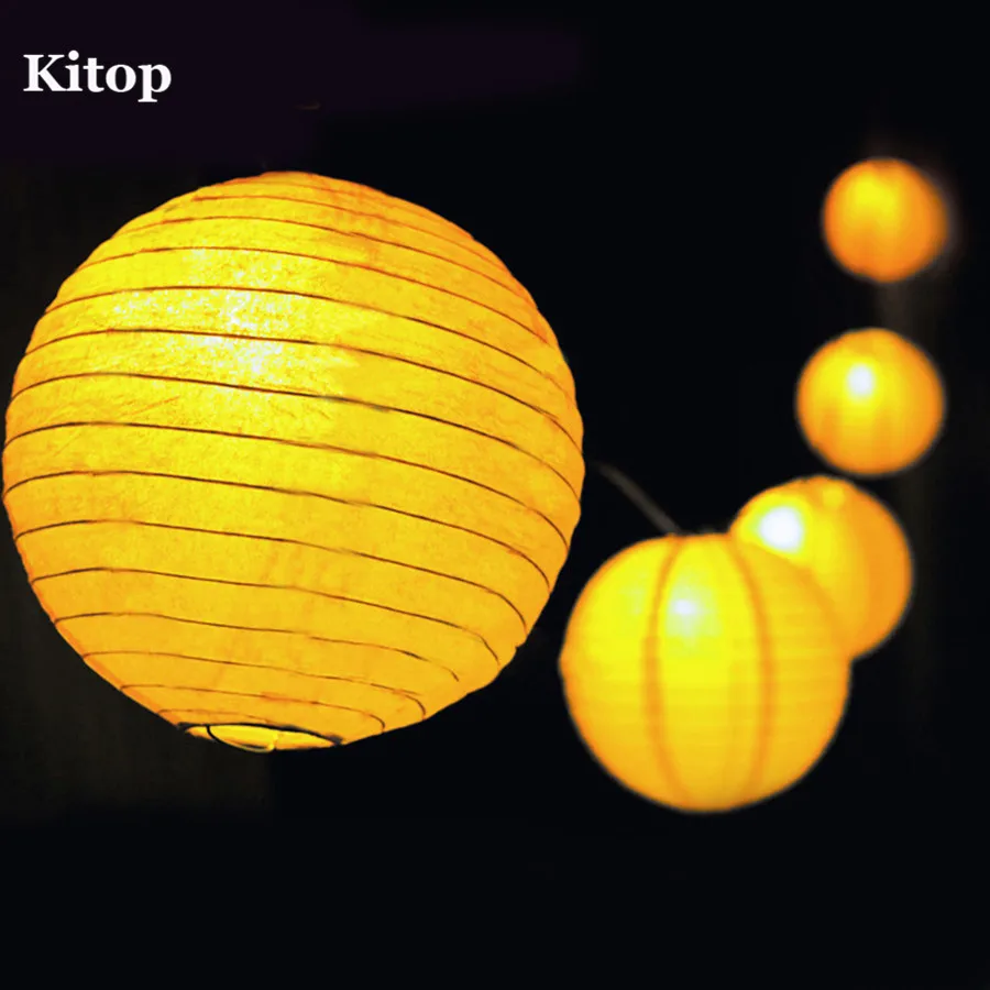 Kitop Outdoor Fairy Lantern Solar String Lights 5M 20 leds 6M 30leds Christmas Globe Lights for