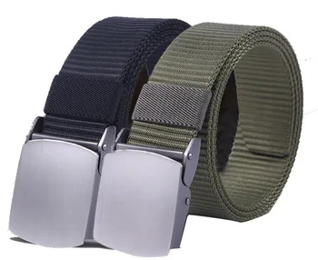 

2018 New Men's Women's Soldier Canvas Fashion Durable Casual Nylon Camouflage Belt Strap Metal Automatic Buckle
