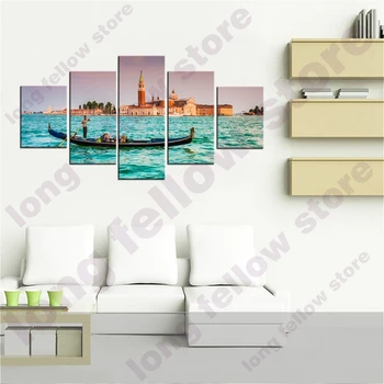 

Huge Landscape Poster Giclee Printed Gondola Venice Grand Canal Canvas Painting for Dining Room Family Wall Decor Drop Shipping