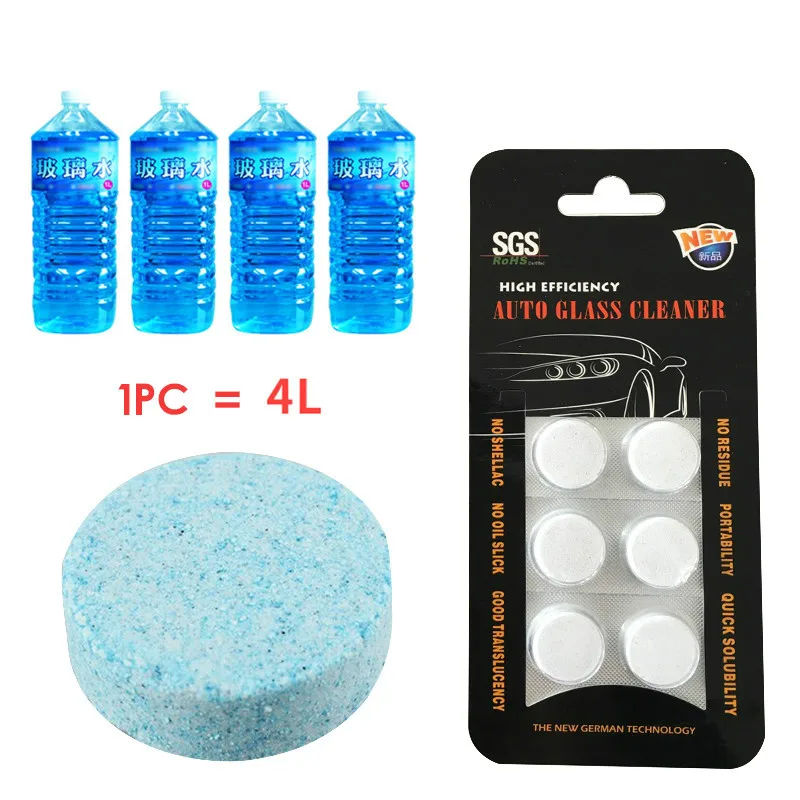

6PCS/Pack Solid Washer Concentrate Making Up Car Windshield Washer Fluid Windscreen Cleaner Screen Wash Wiper Fluid