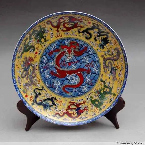 Разные антиквариат в античном стиле фарфоровая эмалированная керамическая тарелка Коулун