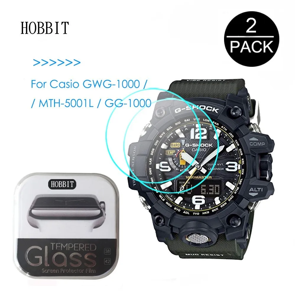 Комплект из 2 предметов, для объектива с оптическими зумом Casio GWG-1000 GG-1000 MTH-5001L GWG100GB 0,3 мм 2.5D закаленное Стекло Экран протектор часы Экран защитная пленка