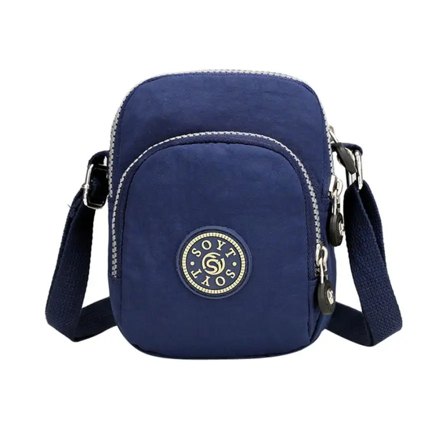 

Sleeper #4001 Women's Fashion Solid Waterproof Nylon Printing Zipper Cross Body Shoulder Bags