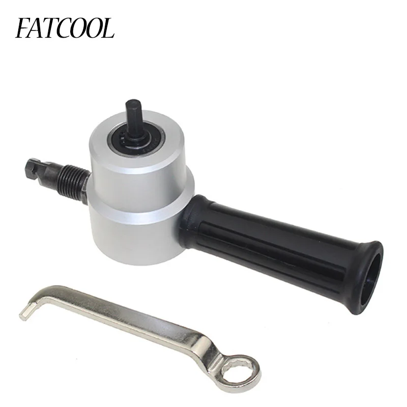 

FATCOOL Metal Cutting Double Head Sheet Nibbler Saw Cutter Tool Drill Attachment Free Cutting Tool Nibbler Sheet Metal Cut